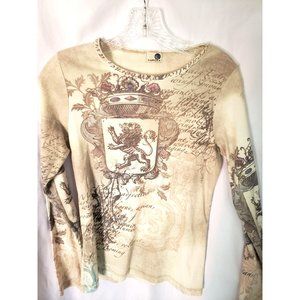 LADIES BLOUSE ONE WORLD MED LONG SLEEVE